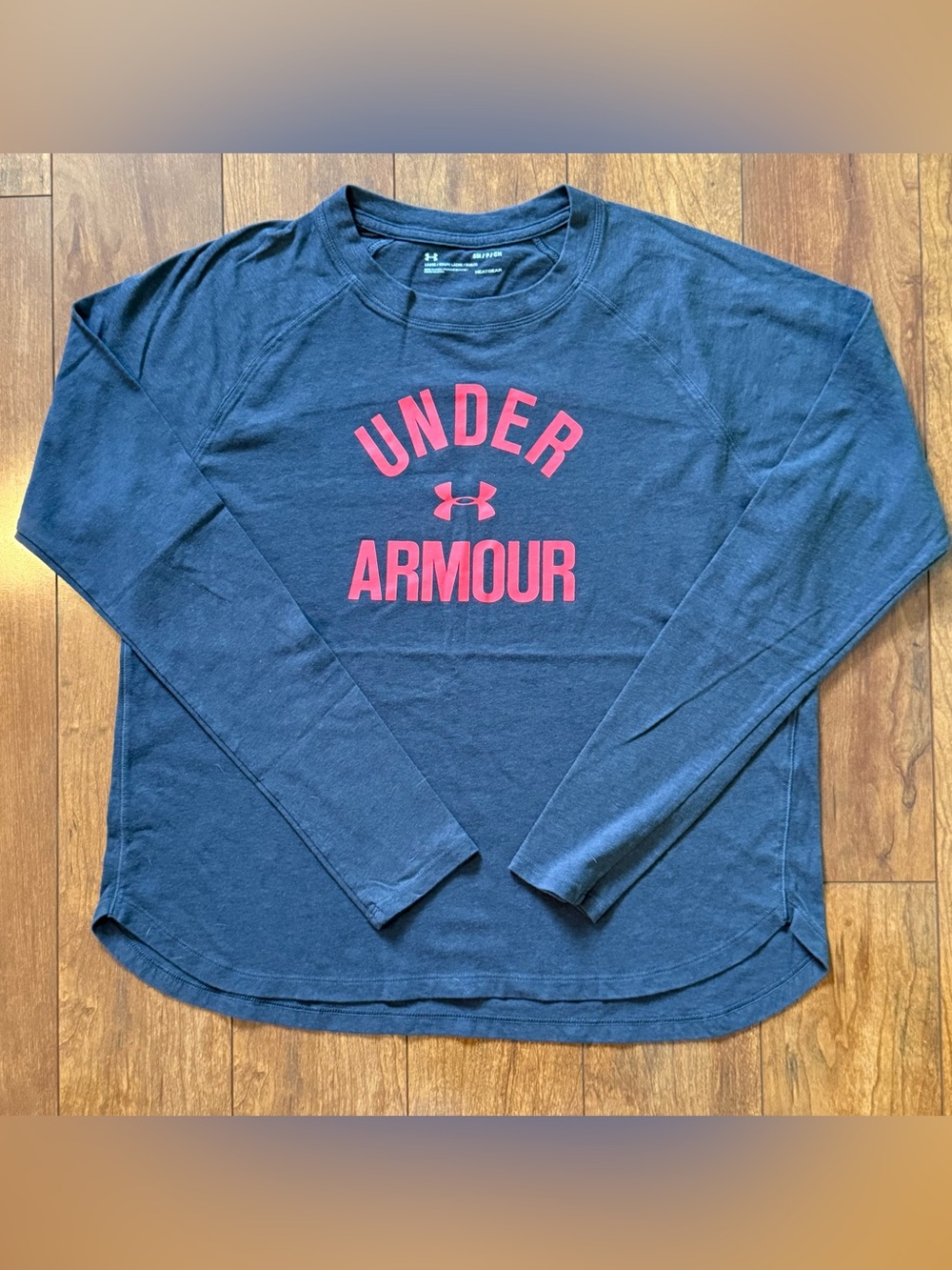 Under Armour Gray Graphic Logo Long Sleeve Shirt - Size S
